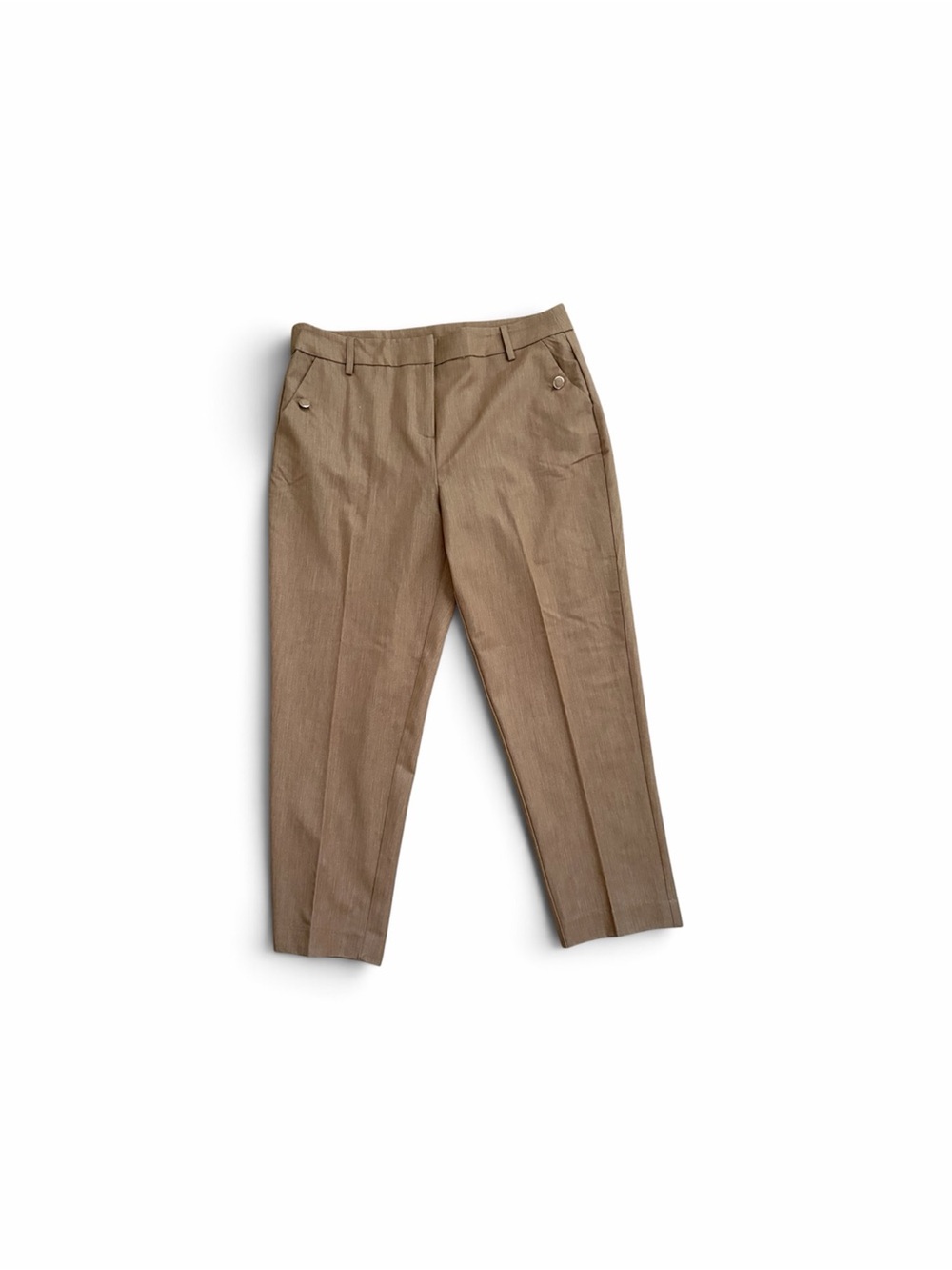 Rachel Zoe Tailored Tan Cropped Dress Pants